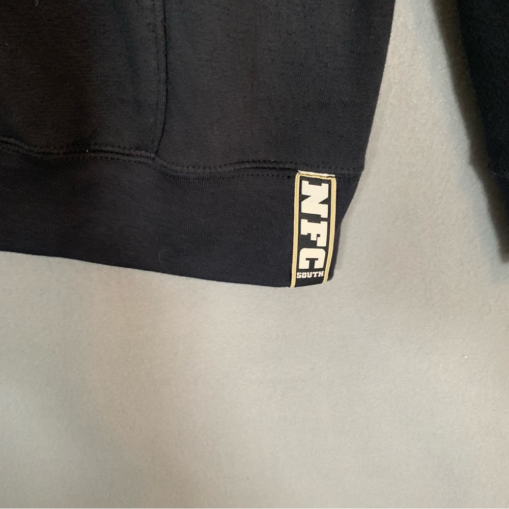 NFL Saints Full Zip Hoodie Jacket Black and Gold Mens Sz Large Logo - Picture 3 of 5